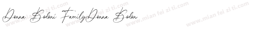 Donna Bodoni FamilyDonna Bodoni Fam字体转换